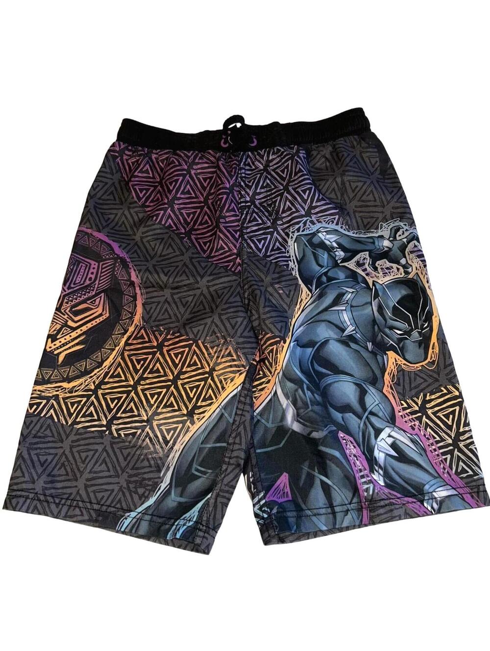 Marvel Black Panther - Lined Boardshort Swim Trunks  - Boys Size M